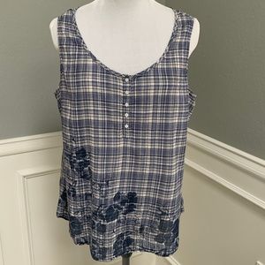 Eddie Bauer Cotton Tank w/ Floral Print